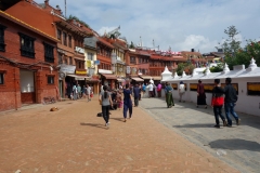 Området vid Boudhanath stupa, Katmandu.