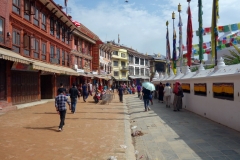 Området vid Boudhanath stupa, Katmandu.