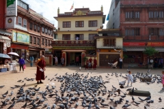 Torg på området vid Boudhanath stupa, Katmandu.