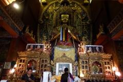 Buddhisttempel på området vid Boudhanath stupa, Katmandu.