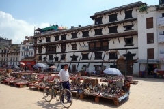 Arkitekturen runt Durbar Square, Katmandu.