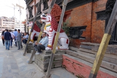 Del av Kumari House, Durbar Square, Katmandu.