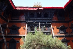 Innergården på Kumari House, Durbar Square, Katmandu.
