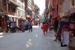 Berömda Freak Street, Katmandu.