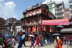 Torg i centrala Katmandu.