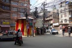 I början av min promenad till Swayambhunath-templet, Katmandu.