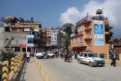 Promenaden till Swayambhunath-templet, Katmandu.