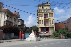 Promenaden till Swayambhunath-templet, Katmandu.