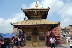 Tempel uppe på Swayambhunath-komplexet, Katmandu.