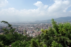 Utsikten över Katmandu från Swayambhunath-komplexet.