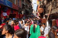 Längs gatan Siddhidas Marg, Katmandu.