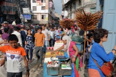 Gatuscen i centrala Katmandu.