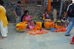 Gatustånd vid Durbar Square, Katmandu.