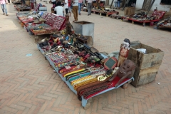 Gatustånd på Durbar Square, Katmandu.