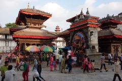 Kal Bhairav och Jaganath (Krishna) Temple, Durbar Square, Katmandu.