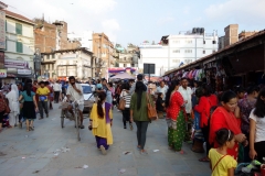 Makhan Tole vid norra delen av Durbar Square, Katmandu.