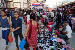 Makhan Tole vid norra delen av Durbar Square, Katmandu.