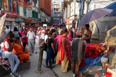 Gatuscen i centrala Katmandu.