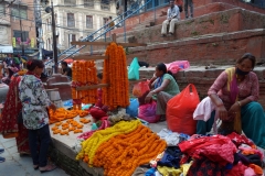 Gatuscen i centrala Katmandu.