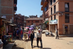 Gatuscen i gamla staden, Bhaktapur.
