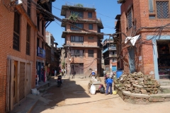 Bostadshus i centrala Bhaktapur.