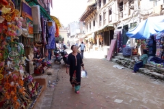 Gatuscen i gamla staden, Bhaktapur.