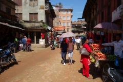 Gatuscen i gamla staden, Bhaktapur.