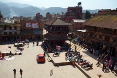 Utsikten över Taumadhi Tol från Nyatapola Pagoda, Bhaktapur.