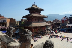 Utsikten över Taumadhi Tol från Nyatapola Pagoda, Bhaktapur.