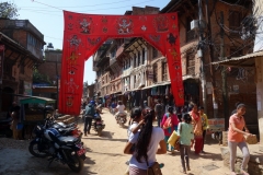 Gatuscen i gamla staden, Bhaktapur.