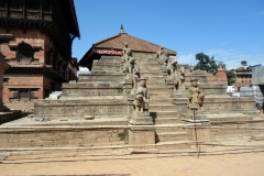 Raserat tempel på Durbar Square, Bhaktapur.