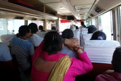 På bussen tillbaka till Katmandu.