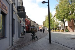 Gatuscen längs Vilniaus gatvė, Kaunas.