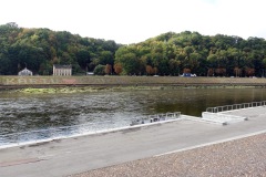 Floden Njemen, gamla staden, Kaunas.