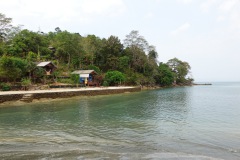 Bungalows i den södra änden av Ao Yai, Koh Chang.