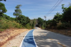 En av huvudvägarna på Koh Phayam.