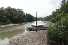 Foto från piren för båtar till Koh Phayam och Koh Chang, Ranong.
