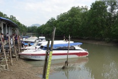 Foto från piren för båtar till Koh Phayam och Koh Chang, Ranong.