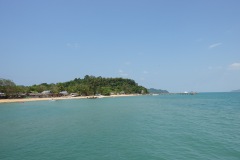 Foto från piren vid ankomst till Koh Phayam.