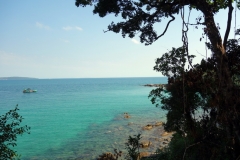 På väg genom djungeln från M’Pai Bay till Clear Water Bay, Koh Rong Sanloem.