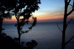 Solnedgången från The Cliff Hostel, Koh Rong Sanloem.