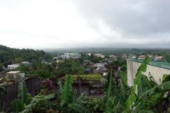 Utsikten från Daraga Church med moln som täcker Mount Mayon, Daraga, Legazpi City.