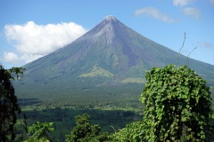 Mount Mayon från Ligñon Hill.