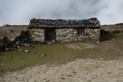 Ödsligt beläget hus mellan Dingboche och Dughla.