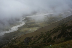 Pheriche-dalen längs trekken mellan Dingboche och Lobuche.