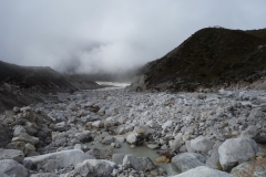 Lobuche-floden alldeles vid Dughla, längs trekken mellan Dingboche och Lobuche.