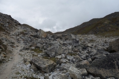 EBC-trekken från Lobuche mot Gorak Shep.