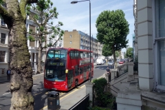 Gatan Ladbroke Grove utanför mitt boende, Notting Hill.