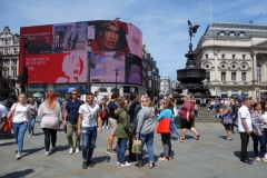 Shaftesbury Memorial Fountain, Piccadilly Circus, West End.