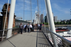 Hungerford Bridge and Golden Jubilee Bridges.